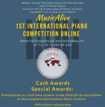 1st Music Alive International Piano Competition Online
