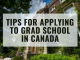Tips for Applying to Grad School in Canada
