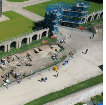 Ancient tower at Auckland Castle uncovered