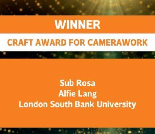 LSBU student wins at RTS London Student Television Awards
