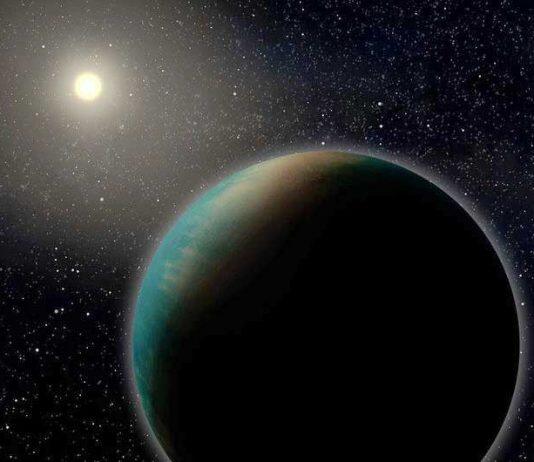 An extrasolar world covered in water?