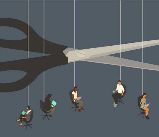 How do pay cuts and layoffs affect morale and productivity?