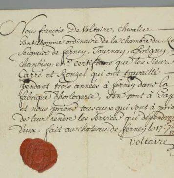 Rare collection of Voltaire manuscripts makes its way to McGill University