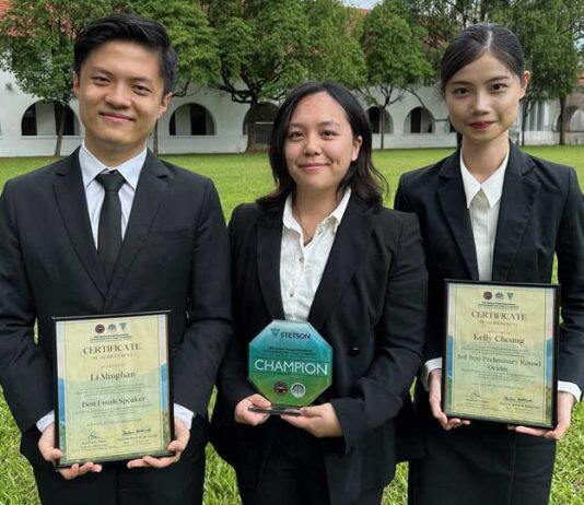NUS Law students win regional championship of international environmental law moot