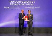 NTU President honoured for contributions with two awards