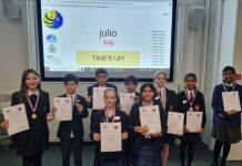 Young language learners compete in Spelling Bee with an international twist