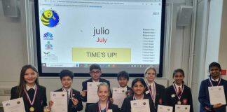 Young language learners compete in Spelling Bee with an international twist