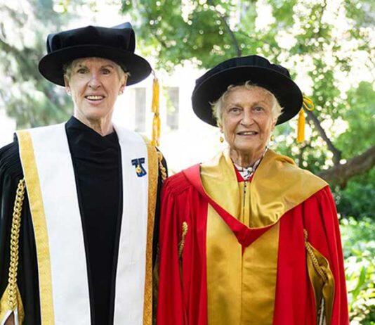 Trailblazing professor and brilliant protégé awarded honorary doctorates